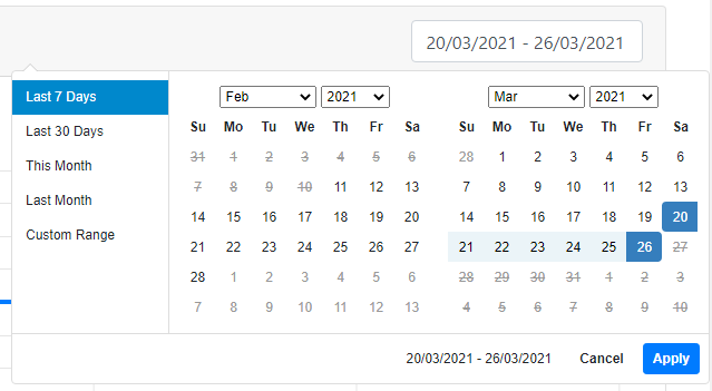 Date Range Picker