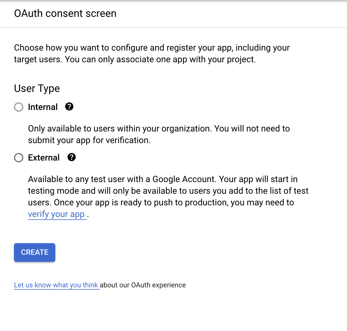 OAuth Consent Screen