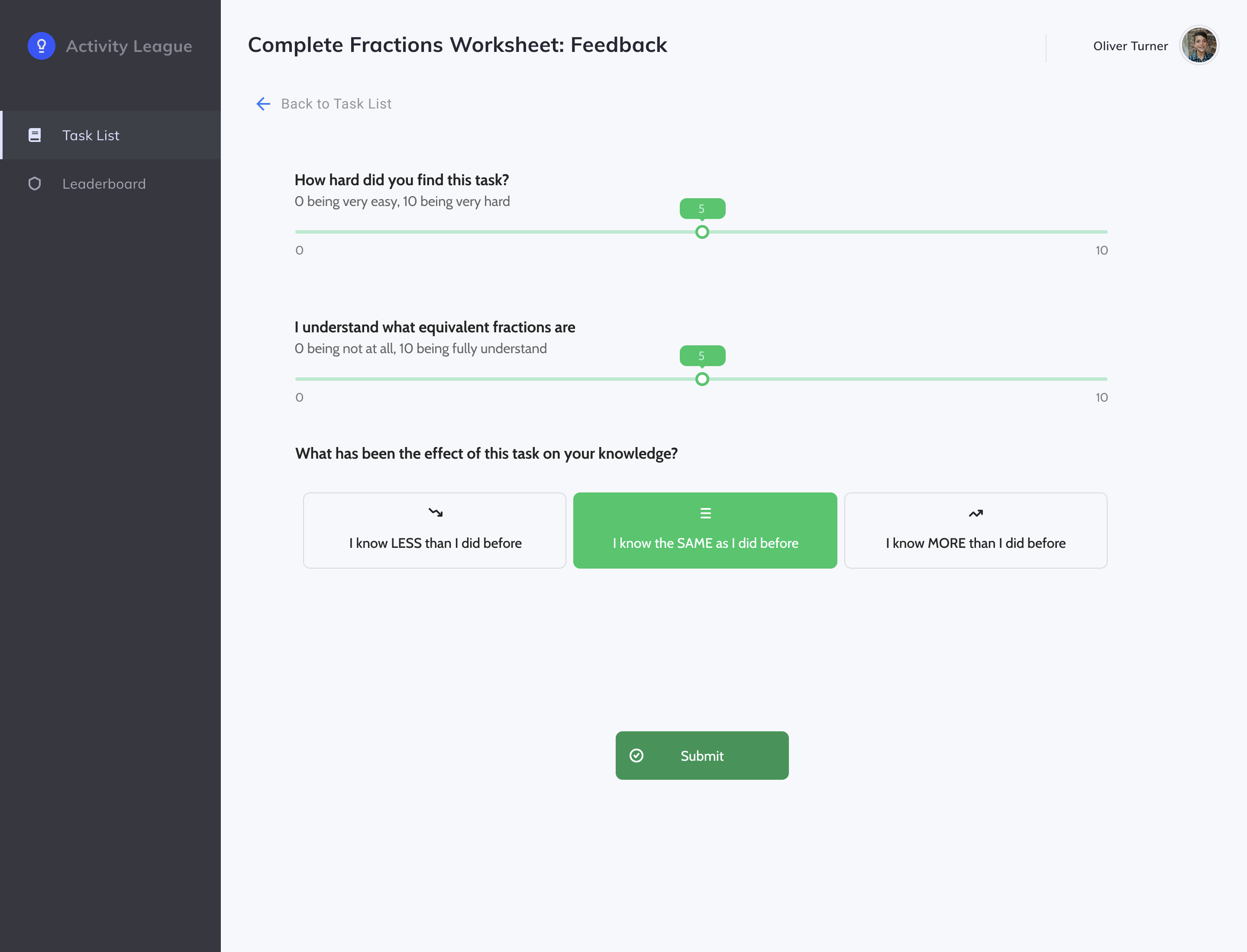 Student Feedback Form Prototype